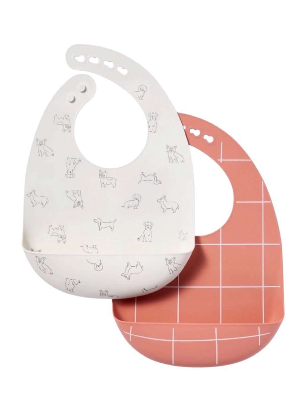 Cloud Island 2 Pack Silicone Bibs